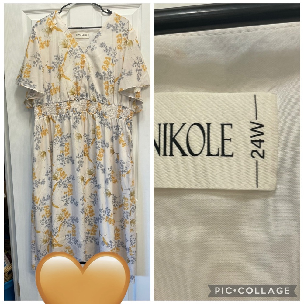 Floral Kids Dress - Yellow and Blue